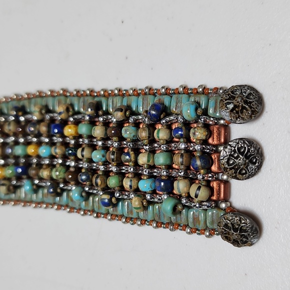 Native Handmade Multi Stone Beaded Bracelet - Picture 4 of 5
